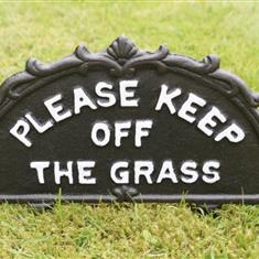 Keep Off The Grass Sign 
