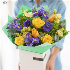 Rose and Iris Hand-tied